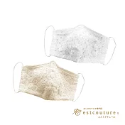 ESTCOUTURE 日本製COOL涼紗純棉口罩(兩款任選) 小花蕾絲