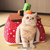 【PET PARADISE】寵物用品-屋床 暖桌 紅 L