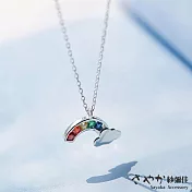 【Sayaka紗彌佳】雨後天空彩虹造型彩讚項鍊 -單一款式