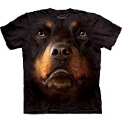 【摩達客】美國進口The Mountain 自然純棉系列 挪威納犬臉 黑色T恤 S 青少年版