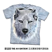 【摩達客】美國進口The Mountain 自然純棉系列 DJ白狼 T恤 2XL