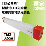 【TOYAMA特亞馬】防蚊照明感應LED磁吸燈- TM2_32cm (USB充電/可調光調色/)