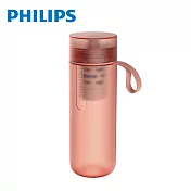 【Philips 飛利浦】 微濾隨身濾水壺+1芯-漾粉 AWP2712RD 漾粉