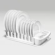 《TESCOMA》Clean餐具碗盤瀝水架(白) | 餐具 碗盤收納架 流理臺架