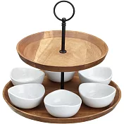 《Master》雙層點心盤+六瓷碗 | 下午茶盤