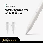 瑞納瑟觸控筆專用替換筆芯2入(Apple iPad專用)-台灣製  霜霧白
