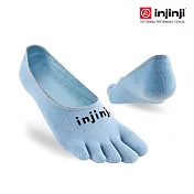 【injinji】Sport 多功能吸排五趾船形襪 (冰藍色) - NAA45 | COOLMAX快乾襪 吸濕排汗 運動專用 五指襪 S 冰藍色