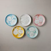 有種創意 - 日本美濃燒 - 粉染花朵小盤 - 任選 3件組 (15.3cm) -芥末黃x3