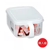日本製【Nakaya】K591-1 純白單耳長方型保鮮盒 650mL 2入組