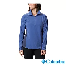 Columbia 哥倫比亞 女款- 半開襟素色刷毛上衣 UAK11310 XL 美規 藍紫色