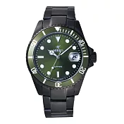 MIRRO 海防前線型男腕錶-黑X綠