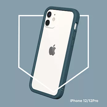 犀牛盾 iPhone 12/12 Pro通用 (6.1吋) CrashGuard NX模組化防摔邊框殼- 暗夜綠