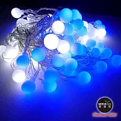 摩達客_浪漫療癒100燈LED小圓球珍珠燈串(USB接頭_贈豆腐頭插頭)聖誕燈 藍白光透明線
