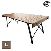 ADISI 木紋兩段式鋁捲桌 AS21028 (L) / 城市綠洲 (摺疊桌 露營桌 蛋捲桌 高度可調)