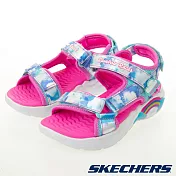 Skechers 女童涼拖鞋系列 RAINBOW RACER SANDALS 燈鞋 童鞋 302975LBLU 2 彩虹藍