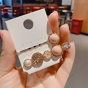 【L.Elegant】韓版時尚清新復古 髮夾 對夾(2入套組) 粉色