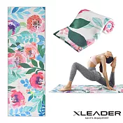 Leader yoga 曼陀羅抗菌雙面絨 速乾防滑瑜珈鋪巾 (百花靜心)