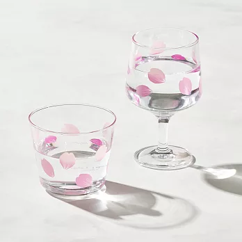 日本富硝子 - 變色自由杯 + 短腳酒杯 - 吉野櫻花雨 - 雙件組 (220ml)