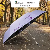 【雙龍牌】刺蝟超細黑膠蛋捲傘三折傘降溫抗UV鉛筆傘(防曬晴雨傘兒童傘陽傘B1462B) 薰衣紫