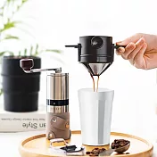【PO:Selected】丹麥棱角保溫杯咖啡三件組(棱角保溫杯-白/咖啡磨2.0/咖啡濾網)