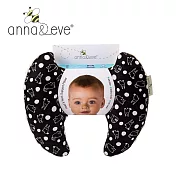 Anna&Eve 美國嬰幼兒頭頸支撐保護枕 黑色兔子躲貓貓