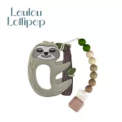 Loulou Lollipop 加拿大 固齒器奶嘴鍊組 - 樹懶 - 森林系