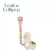 Loulou Lollipop 加拿大 固齒器奶嘴鍊組 - 草泥馬 - 棉花糖