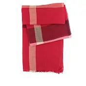 BURBERRY 經典格紋莫代爾羊毛混絲圍巾(薄款) (紅色)