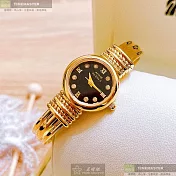 ANNE KLEIN安妮克萊恩精品錶,編號：AN00530,18mm圓形金色精鋼錶殼黑色錶盤精鋼金色錶帶