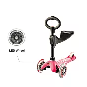 【Micro 滑板車】Mini 3in1 Deluxe LED發光輪 - 粉紅色