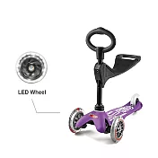 【Micro 滑板車】Mini 3in1 Deluxe LED發光輪 - 紫色