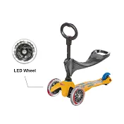 【Micro 滑板車】Mini 3in1 Deluxe LED發光輪- 亮麗黃