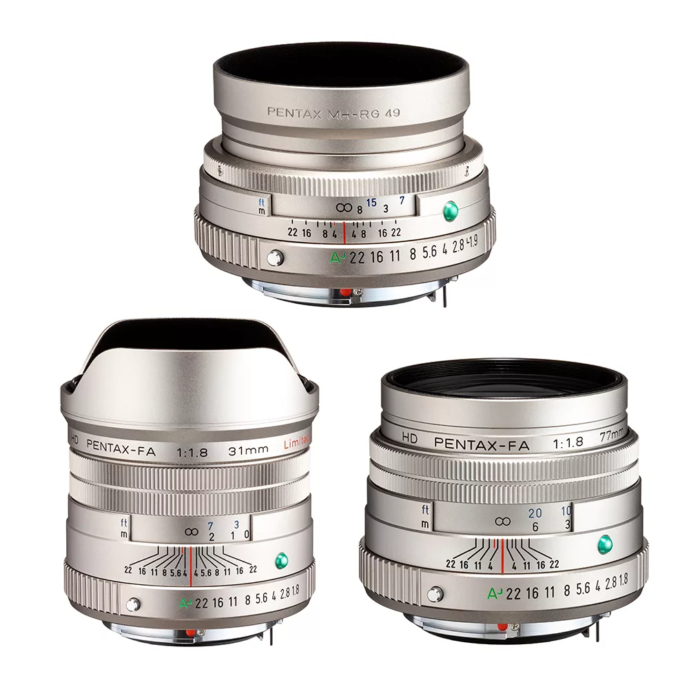 NEW!PENTAX HD FA 三公主鏡頭組 (公司貨)~壹組3顆,含:HD FA31mm、43mm、77mm 銀