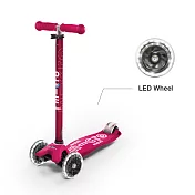 【Micro 滑板車】Maxi Deluxe LED發光輪 - 粉紅