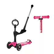 【Micro 滑板車】Maxi 3in1 Deluxe Plus (附家長後推桿) - 粉紅色