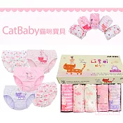 (五件組)BabyPark 韓國純棉兒童內褲 三角褲 女孩內褲組合 60 寶貝貓咪
