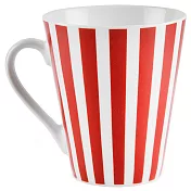 《EXCELSA》瓷製馬克杯(紅直紋400ml) | 水杯 茶杯 咖啡杯