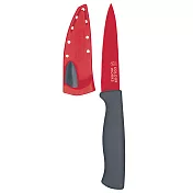 《Colourworks》磨刀套+不沾蔬果刀(紅) | 切刀 小三德刀