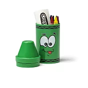 美國 Crayola 蠟筆造型收納筒組 (含六色蠟筆) 綠
