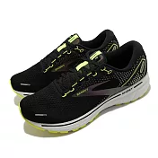Brooks 慢跑鞋 Ghost 14 運動休閒 男鞋 避震科技 穩定 3D彈力列印科技 輕量 黑 黃 1103691D050 27.5cm BLACK/YELLOW