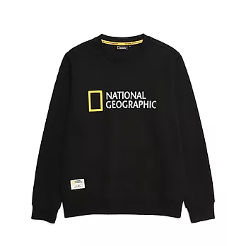 NATIONAL GEOGRAPHIC ARRAYAN BASIC BIG LOGO MTM 中性 圓領套頭衫 炭黑 85 黑
