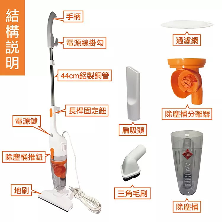 博客來 德律風根 氣旋直立式hepa吸塵器 Lt Vc1901w