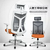 IDEA-高舒適彈性腰托人體工學辦公椅 橘色
