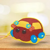 【PUI PUI 天竺鼠車車】正版天竺鼠車車造型手挽包兩用包(贈斜背帶) 巧克力