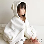 【日本愛媛 KONTEX】垂耳小羊純棉連帽浴巾 (米色) | 鈴木太太公司貨