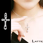 LATTE Stigmata 925瑞士純銀經典十字墬飾項鍊(MIT)