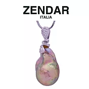 【ZENDAR】頂級淡水珍珠自然型水鑽墜鍊 (Z7014)