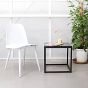 IDEA-繽紛英倫風休閒餐椅2入 白色