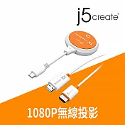 j5create 1080p 高畫質 無線USB-C / HDMI影音傳輸器-JVAW62