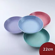 Le Creuset 布列塔尼圓舞曲系列 義麵盤組 22cm 4入 薔薇粉/薄荷綠/海岸藍/粉彩紫